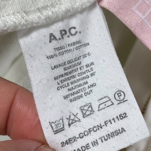 APC Combinaison Hills Romper Denim Off-White Zip Short Sleeve Sz 36 IT / 0 US - Picture 13 of 13